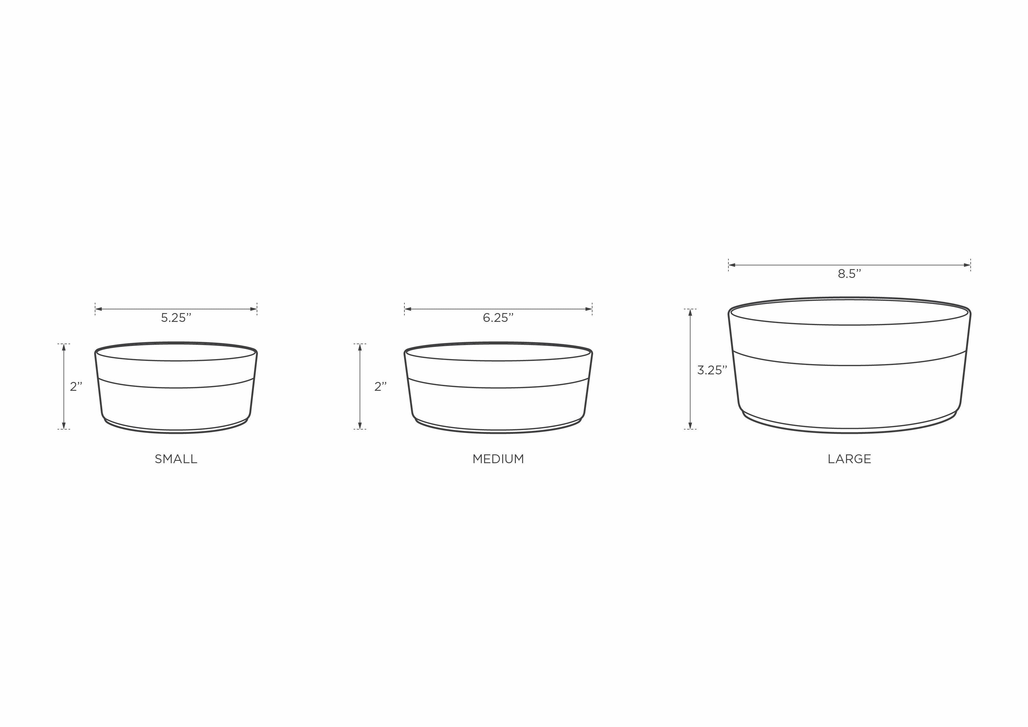 Klassisk «WATER» skål- hvit
