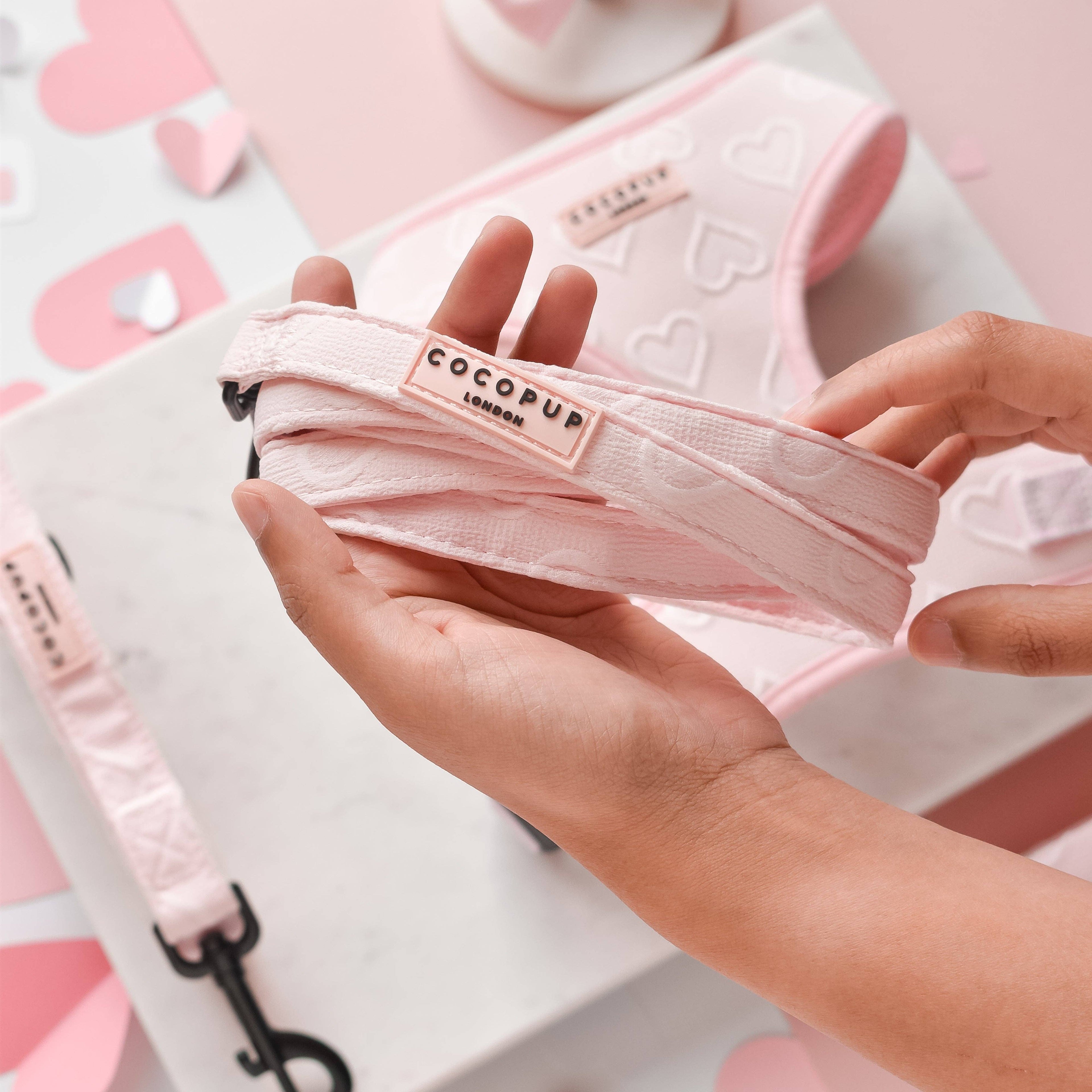 Luxe Hundekoppel - Baby Pink Hart